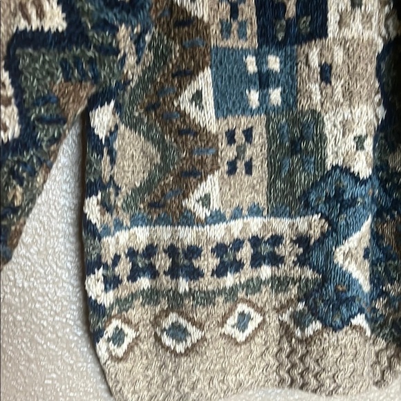 Northwest Geometric Pattern Sweater - Blue and Beige - Picture 4 of 6